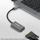 mbeat Elite USB-C to VGA Adapter- Space Grey - Side View