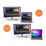 mbeat Elite USB-C to VGA Adapter- Space Grey - Top-Down View