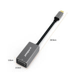 mbeat Elite USB-C to VGA Adapter- Space Grey - Close-Up Angle