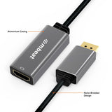 mbeat Elite Display Port to HDMI Adapter - Space Grey - 45-Degree Angle
