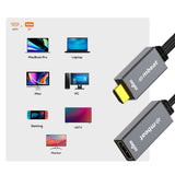 mbeat Tough Link HDMI to DisplayPort Adapter with USB Power - Side View
