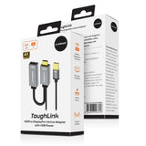 mbeat Tough Link HDMI to DisplayPort Adapter with USB Power - 45-Degree Angle