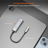mbeat Tough Link USB-C to DP Adapter with 100W PD - Space Grey - Rear View