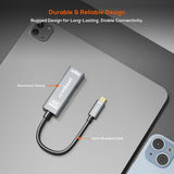 mbeat Tough Link USB-C to HDMI Adapter with 100W PD - Space Grey - Rear View