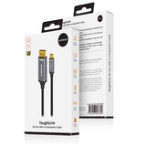 mbeat Tough Link 8K 1.8m USB-C to DisplayPort Cable - Rear View