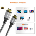 mbeat Tough Link 1.5m Certified 8K HDMI Cable - Space Grey