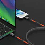 mbeat Tough Link 1.8m USB 3.2 Gen2 USB-C Cable - Space Grey - Top-Down View