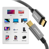 mbeat Tough Link 1.8m USB 3.2 Gen2 USB-C Cable - Space Grey - 45-Degree Angle