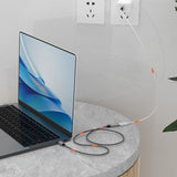mbeat Tough Link 1m USB 3.2 Gen2 USB-C Extension Cable - Space Grey - Side View