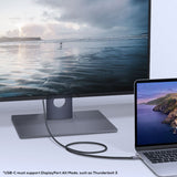 mbeat Tough Link 1.8m 4K USB-C to HDMI Cable - Space Grey - Side View