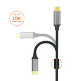 mbeat Tough Link 1.8m 4K USB-C to HDMI Cable - Space Grey - Rear View