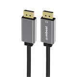mbeat Tough Link 1.8m Display Port Cable v1.4 - Space Grey - Front View