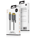 mbeat Tough Link 1.8m DisplayPort to DVI-D Cable - 45-Degree Angle
