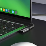 mbeat Tough Link 1.8m L-Shape USB 3.2 Gen2 USB-C Cable - Space Grey - Front View