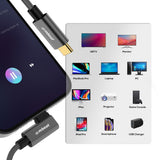 mbeat Tough Link 1.8m L-Shape USB 3.2 Gen2 USB-C Cable - Space Grey - 45-Degree Angle