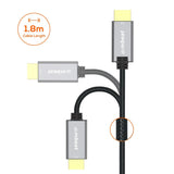 mbeat Tough Link 1.8m Mini DisplayPort to HDMI Cable - Space Grey - Rear View