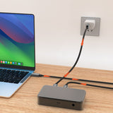 mbeat Tough Link 1m USB 4.0 USB-C Cable - Space Grey - Front View