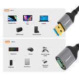 mbeat Tough Link 1.8m USB 3.0 to USB 3.0 Extension Cable - Side View