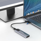 mbeat 10Gbps M.2 NVMe SATA SSD Enclosure - Top-Down View