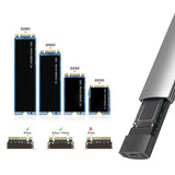 mbeat 10Gbps M.2 NVMe SATA SSD Enclosure - Rear View