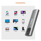 mbeat 10Gbps M.2 NVMe SATA SSD Enclosure - Close-Up Angle