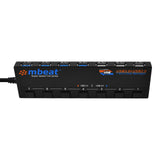 mbeat 7-Port USB 3.0 and USB 2.0 Hub Manager With Switches - Front View