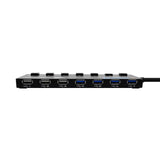 mbeat 7-Port USB 3.0 and USB 2.0 Hub Manager With Switches - Side View