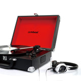 mbeat Retro Briefcase-styled USB Turntable - Top-Down View