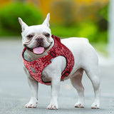 Floral Doggy Harness Red L - Side View