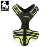 Reflective Heavy Duty Harness Neon Yellow M - Front View