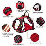 No Pull Harness Brown L - Top-Down View