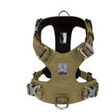 Lightweight 3M reflective Harness Army Green M - Front View