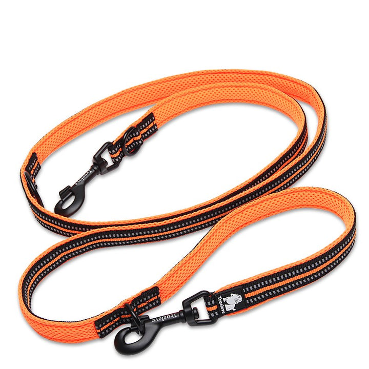 Versatile Multi-Function Dog Leash - Orange M