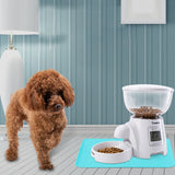 Blue Radiance Silicone Pet Food Mat - Waterproof and Easy to Clean - Front View