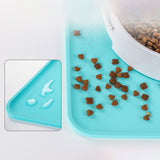 Blue Radiance Silicone Pet Food Mat - Waterproof and Easy to Clean - Side View