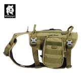 Whinhyepet Military Harness Army Green XL - Front View