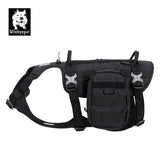 Whinhyepet Military Harness Black M - Front View