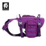 Whinhyepet Military Harness Purple XL - Front View