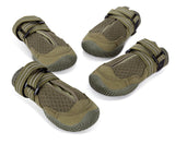 Whinhyepet Weatherproof Dog Booties - Army Green Size 1 - Top-Down View