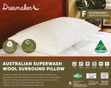Dreamaker Australian Superwash Surround Pillow - Side View