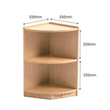 Jooyes Kids 2 Tier Corner Shelf Wooden Storage Cabinet - Side View