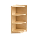 Jooyes Kids 3 Tier Corner Shelf Wooden Storage Cabinet - Front View