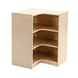 Jooyes Kids 3 Shelf Corner Storage Cabinet - H76cm - Front View