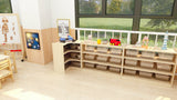 Jooyes Kids 3 Shelf Corner Storage Cabinet - H76cm - Top-Down View