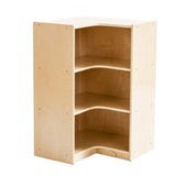 Jooyes Kids 3 Shelf Corner Storage Cabinet - H91cm - Front View
