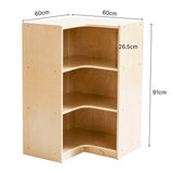 Jooyes Kids 3 Shelf Corner Storage Cabinet - H91cm - Side View