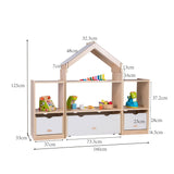 Jooyes Kids Room Divider Bookcase Display Unit With Drawer - Side View