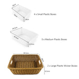 Jooyes STEAM Trolley 3-in-1 Mobile Shelf Cabinet With 9 Storage Boxes - Rear View