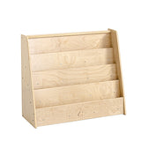 Jooyes Kids 4 Tier Wooden Display Bookcase - Single Side - Front View