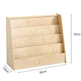 Jooyes Kids 4 Tier Wooden Display Bookcase - Single Side - Side View